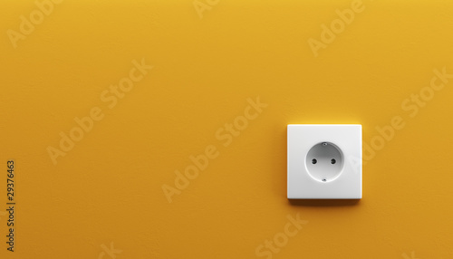 white wall outlet
