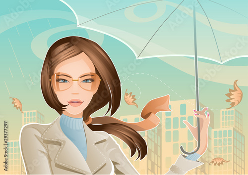 lady in autumn