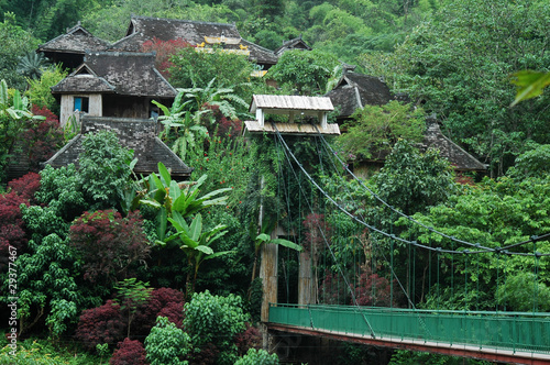 Tropical village in Yunnan China photo