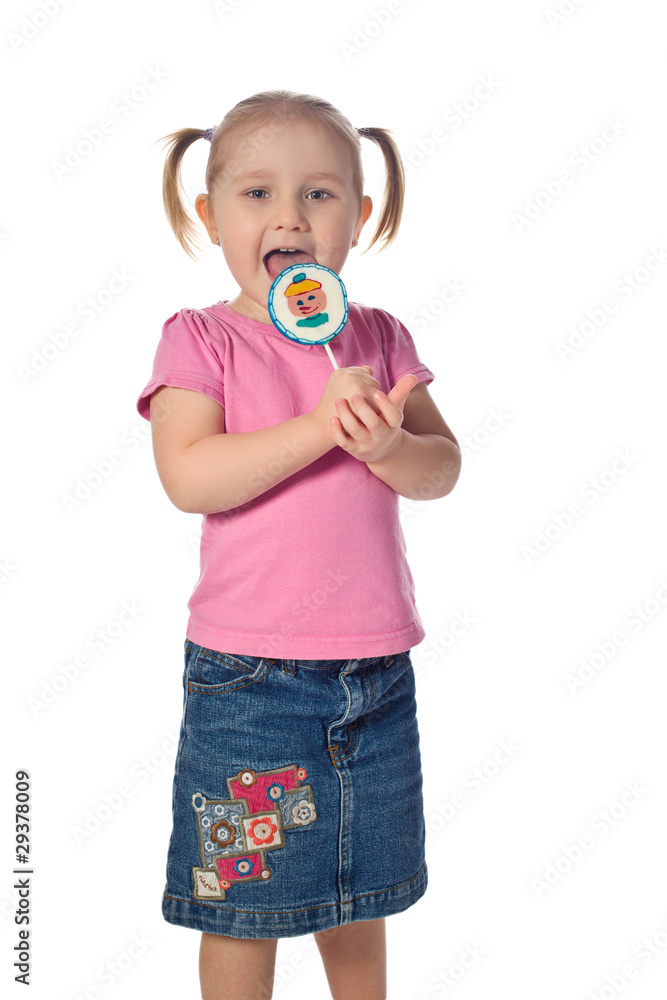 girl with a lollipop girl with a lollipop