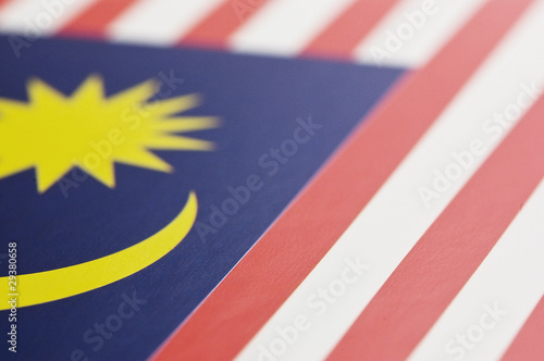 マレーシアの国旗のアップ