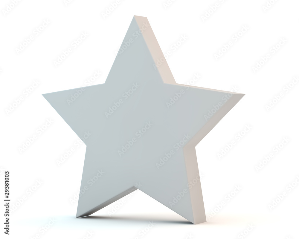 Simple white matte star Simple white matte star