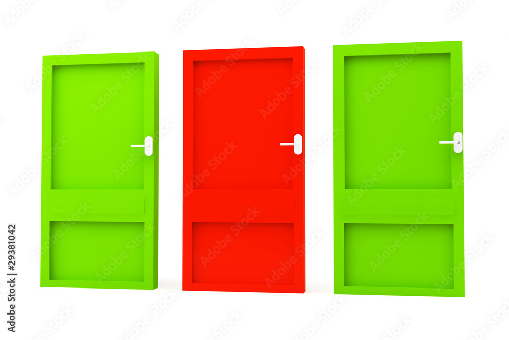 Three closed doors Three closed doors