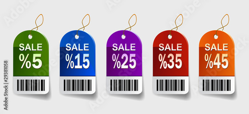 Vector illustration of sale labels