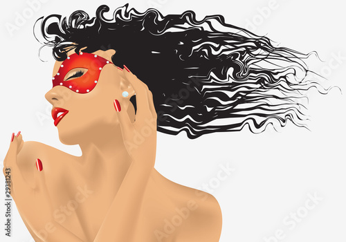 ragazza con maschera
