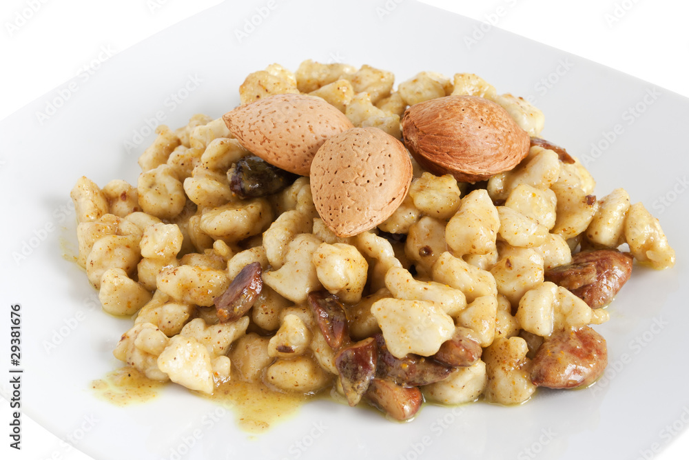 chicken with almonds and curry chicken with almonds and curry