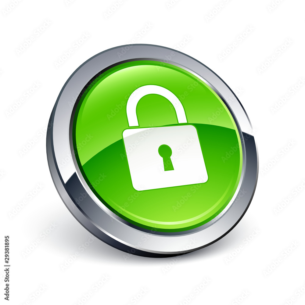 Vecteur Stock icône bouton internet cadenas sécurité | Adobe Stock