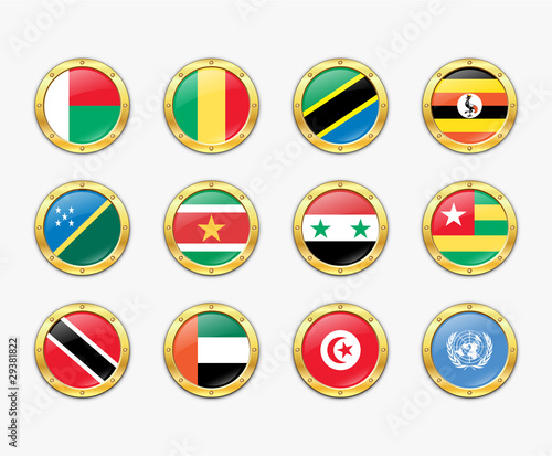 Free Download Shields with flags. Vector illustration. More in my portfolio - GFXLoad
