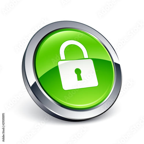 icône bouton internet cadenas sécurité