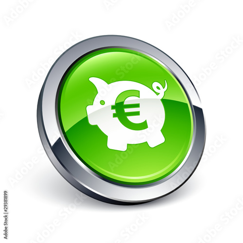 icône bouton internet tirelire argent euro