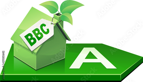 Maison verte BBC de classe A (détouré)