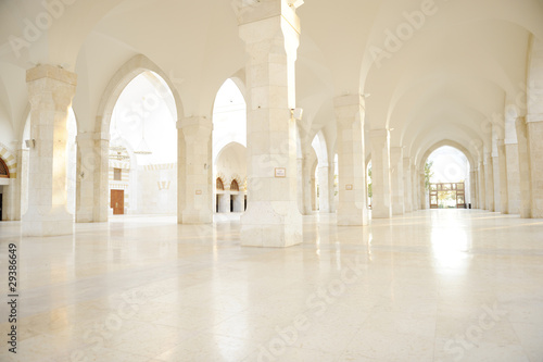 Madina mosque empty, conceptual indoor of oriental building