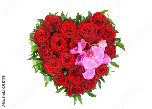 Wallpaper Mural bouquet of heart shaped on white background Torontodigital.ca