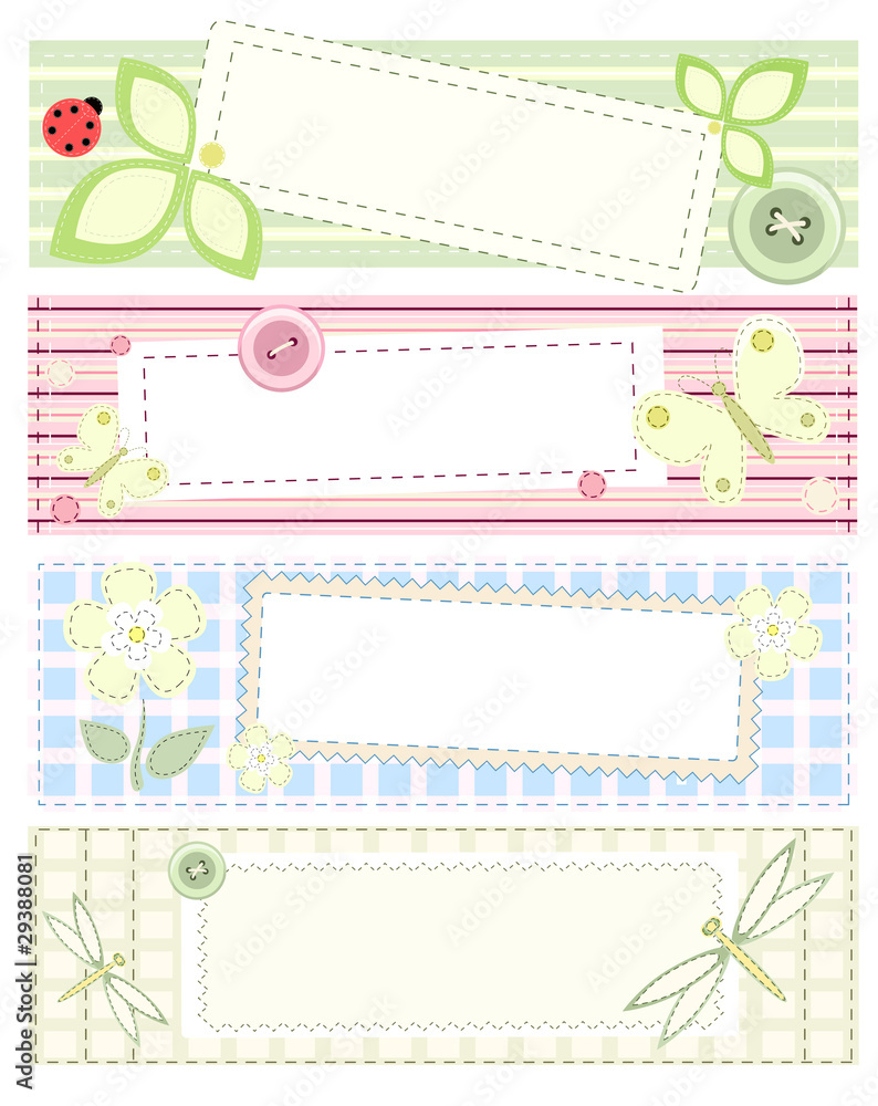 Collection vector banners with patchwork Collection vector banners with patchwork