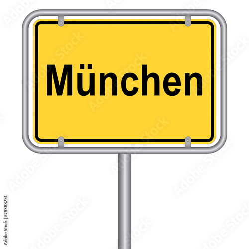 Ortsschild von München