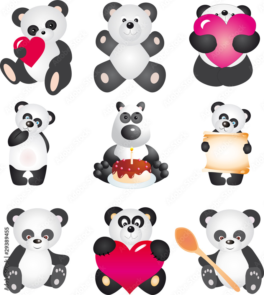 Panda. Vector collection Panda. Vector collection