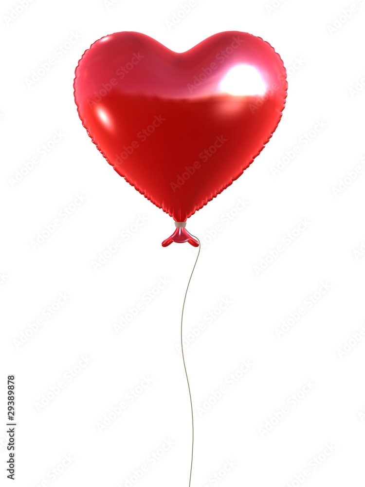 roter Herzluftballon