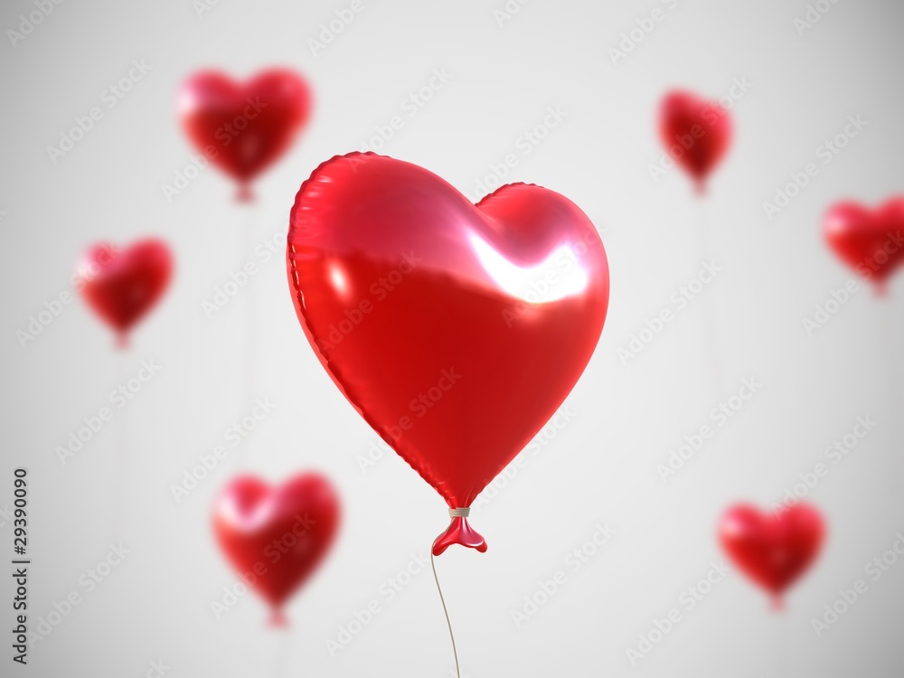 roter Herzluftballons roter Herzluftballons