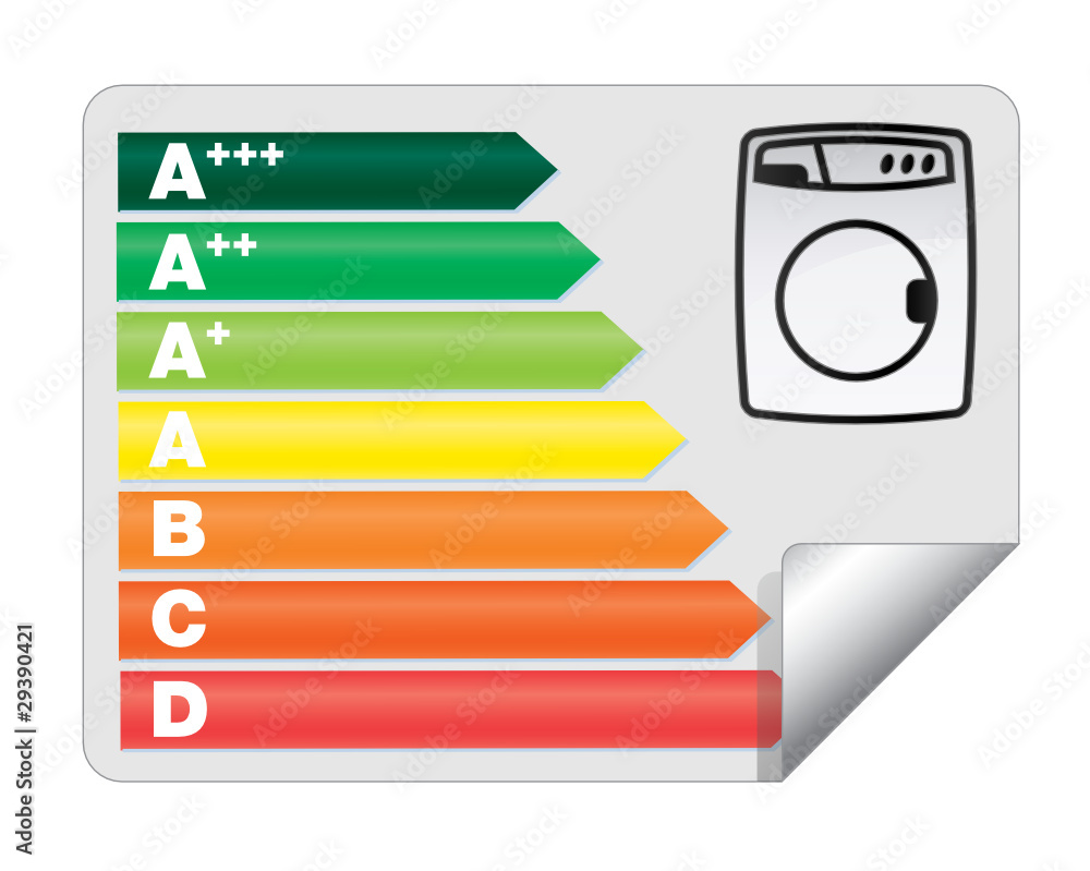 consommation electrique des lave linge Stock Vector Adobe Stock