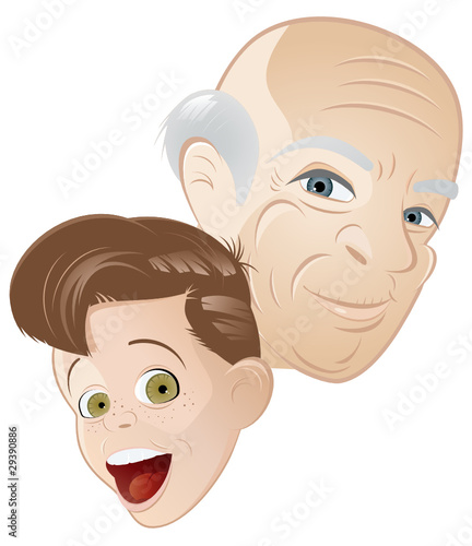 opa enkel kind cartoon