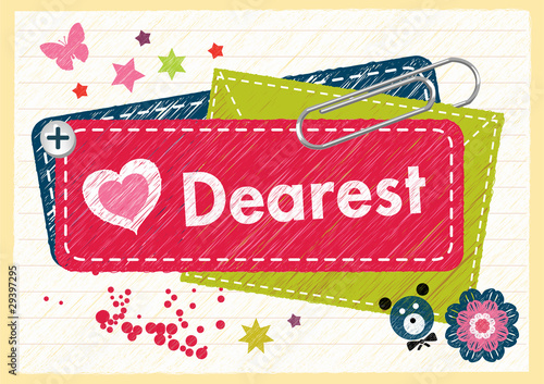 Hearts card & envelope vector