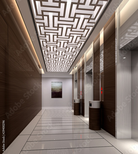 Modern corridor interior image