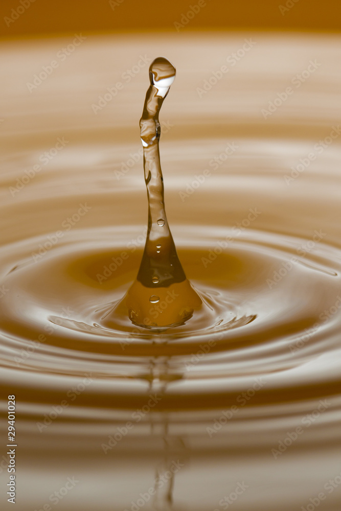 Water drop splashing