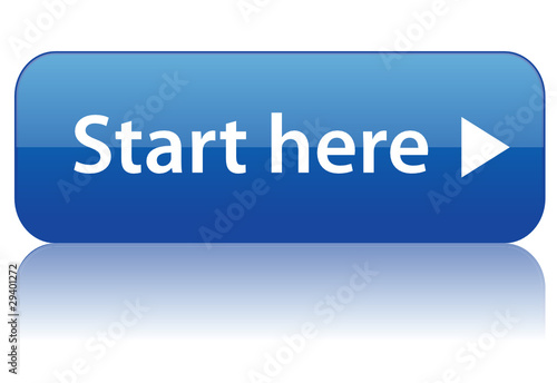 START HERE Button (web internet power on continue click now go)