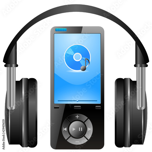 MP3-Player mit Kopfhörer