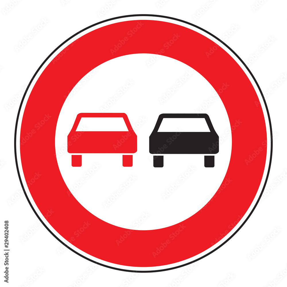 Zeichen 276 Überholverbot für Kraftfahrzeuge aller Art