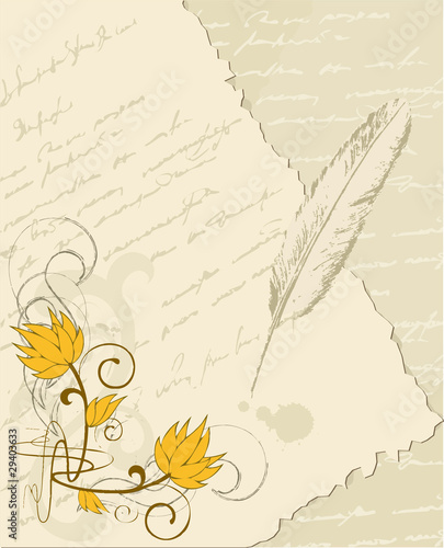 Letter Background. Vector Illustration