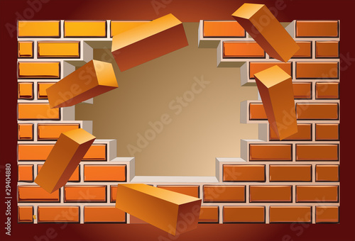 breaking wall