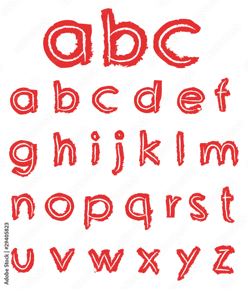 Hand drawn small letters Hand drawn small letters