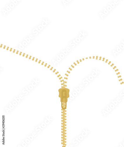 Unzipped zipper