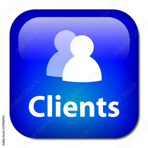 "CLIENTS" Web Button (testimonials projects partners about us)