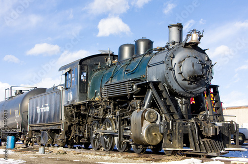 steam locomotive, Alamosa, Colorado, USA photo
