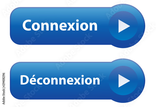 Boutons "CONNEXION" et "DECONNEXION" (internet web login logout)