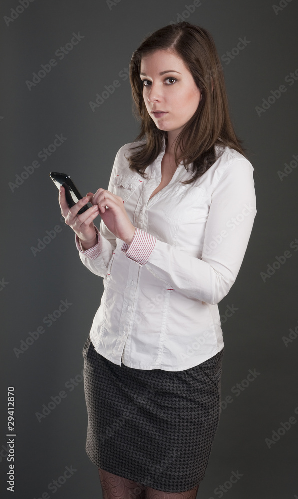 Beautiful woman with mobile phone Beautiful woman with mobile phone