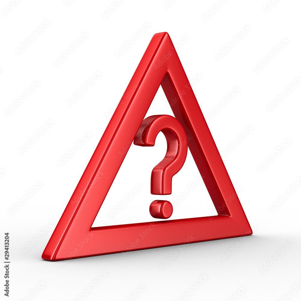 Attention. traffic sign on white background. Isolated 3D image Attention. traffic sign on white background. Isolated 3D image