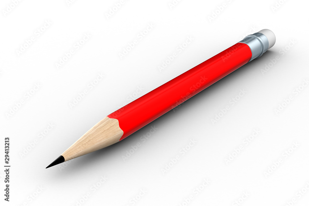 pencils on white background. Isolated 3D image pencils on white background. Isolated 3D image