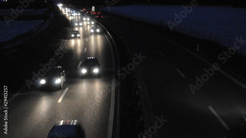 Autobahn bei Nacht photo