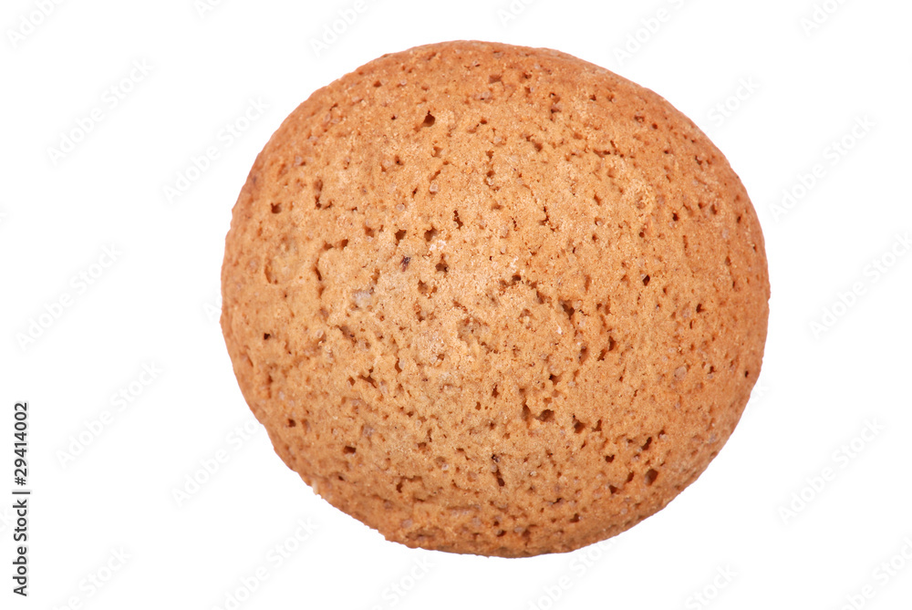 One oatmeal cookies on white One oatmeal cookies on white