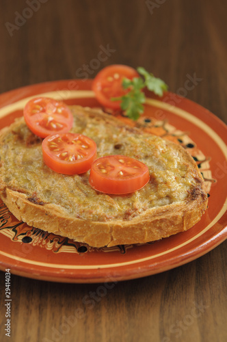 Princesa s kajma - traditional bulgarian breakfast photo