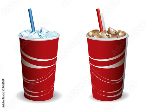 Drink cooled with ice