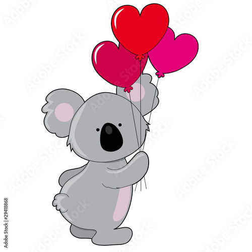 Koala Heart Balloons