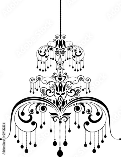 black chandelier