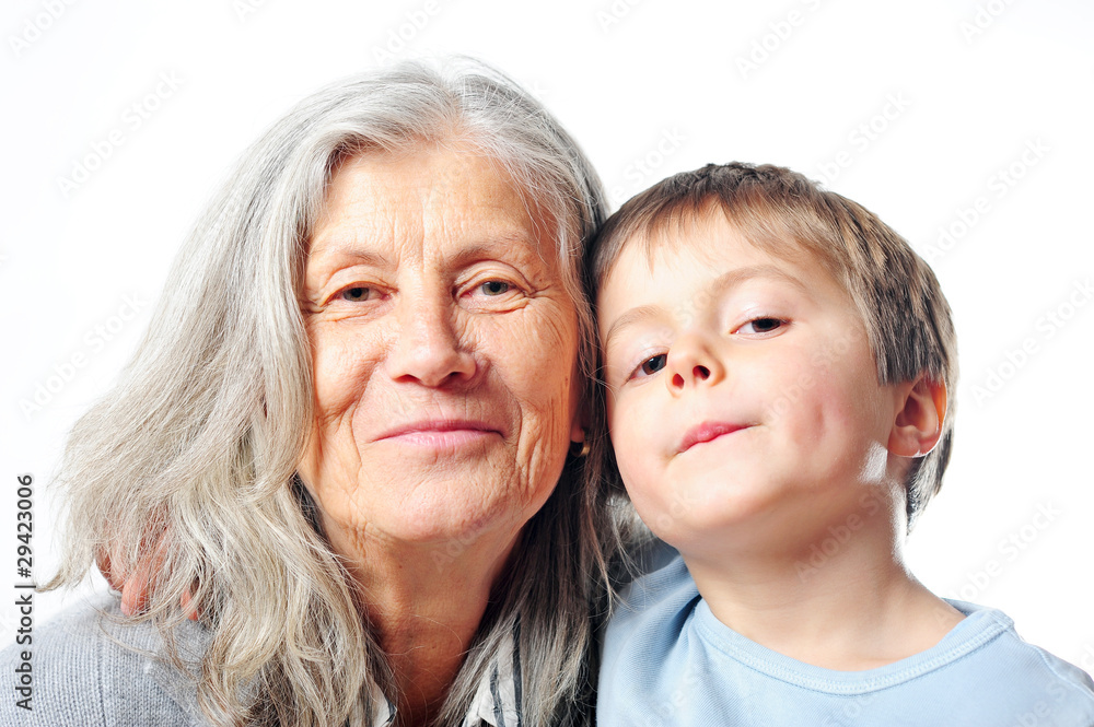 Junge mit seiner Oma Junge mit seiner Oma