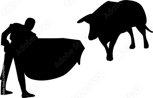 toreador silhouette - vector