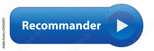 Bouton web vecteur bleu RECOMMANDER
