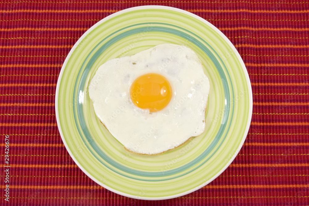 diet and nutrition concept. green plate with cooked egg diet and nutrition concept. green plate with cooked egg